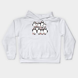 Puffin family pattern Kids Hoodie